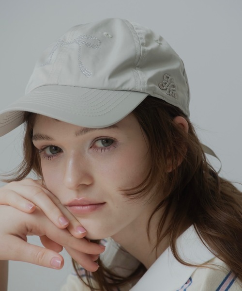 JUMELLE(ジュメロ)の「jm ribbon cap(キャップ・レディース・ブラック/ベージュ・FREE)」の15枚目の写真