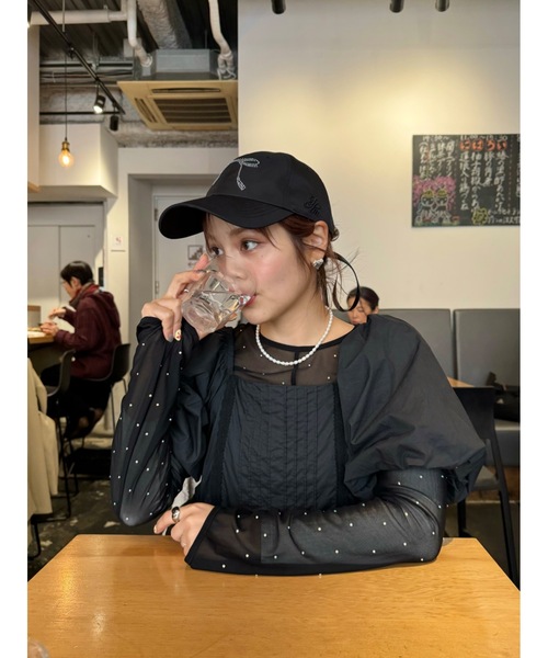 JUMELLE（ジュメロ）の「jm ribbon cap（キャップ・レディース・ブラック/ベージュ・FREE）」の14枚目の写真