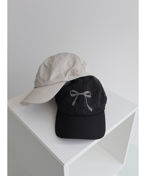 JUMELLE(ジュメロ)の「jm ribbon cap(キャップ・レディース・ブラック/ベージュ・FREE)」の8枚目の写真