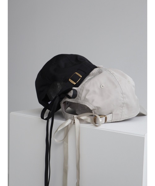 JUMELLE(ジュメロ)の「jm ribbon cap(キャップ・レディース・ブラック/ベージュ・FREE)」の6枚目の写真