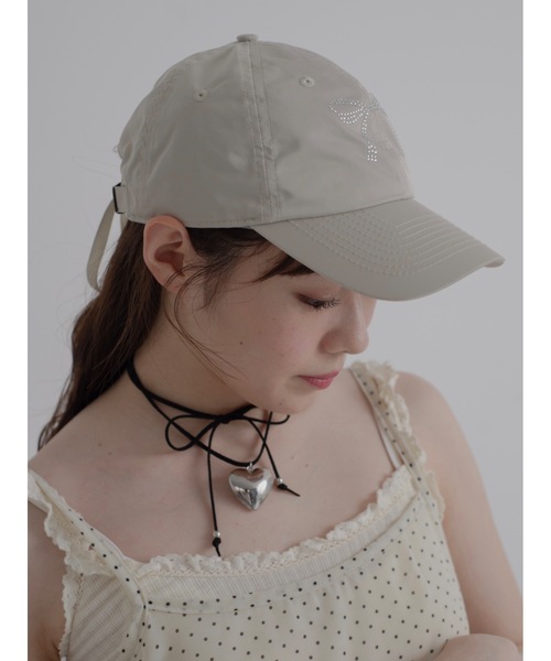 JUMELLE(ジュメロ)の「jm ribbon cap(キャップ・レディース・ブラック/ベージュ・FREE)」の17枚目の写真