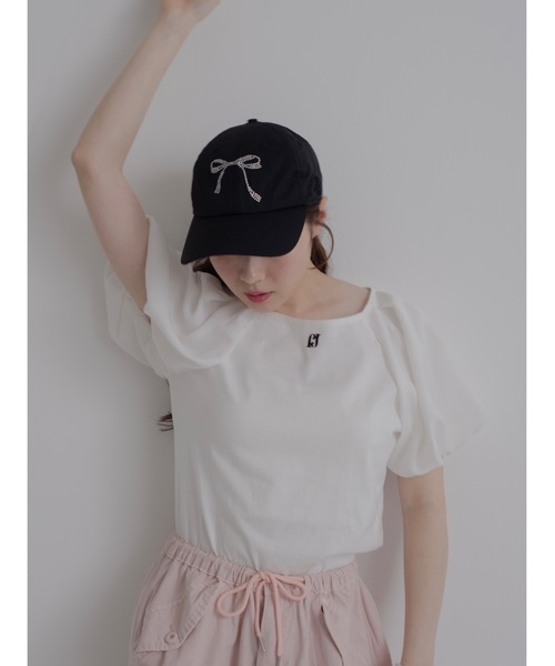 JUMELLE(ジュメロ)の「jm ribbon cap(キャップ・レディース・ブラック/ベージュ・FREE)」の18枚目の写真