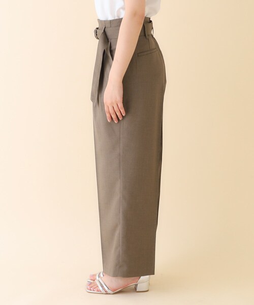 index（インデックス）の「◆ベルト付ツイルワイドストレートパンツ【洗濯機洗い可】（その他パンツ・レディース・ブラウン系その他/グレー/ナチュラル・36/38/40）」の10枚目の写真
