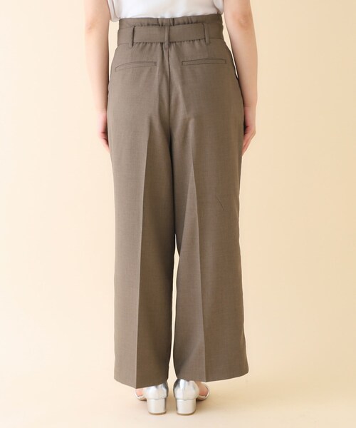 index（インデックス）の「◆ベルト付ツイルワイドストレートパンツ【洗濯機洗い可】（その他パンツ・レディース・ブラウン系その他/グレー/ナチュラル・36/38/40）」の11枚目の写真