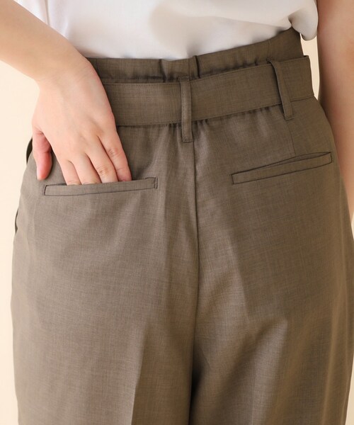 index（インデックス）の「◆ベルト付ツイルワイドストレートパンツ【洗濯機洗い可】（その他パンツ・レディース・ブラウン系その他/グレー/ナチュラル・36/38/40）」の14枚目の写真