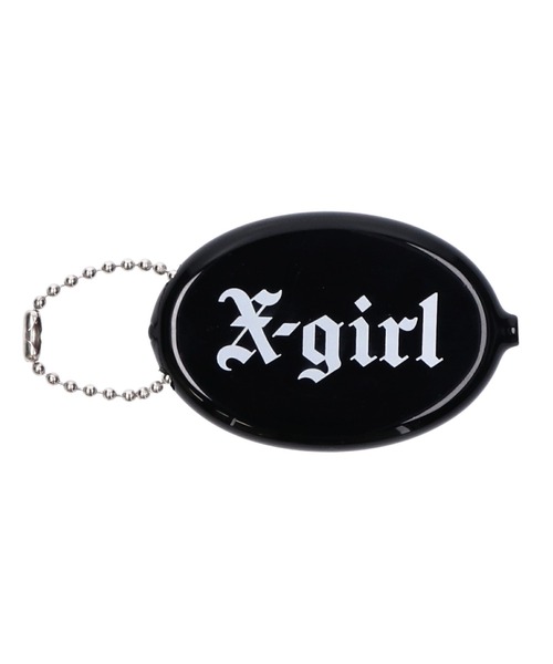 X-girl(エックスガール)の「OLD ENGLISH LOGO COIN CASE(コインケース・レディース・ブラック/ブラウン/ネイビー・ONE SIZE)」の1枚目の写真