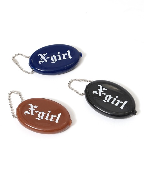 X-girl(エックスガール)の「OLD ENGLISH LOGO COIN CASE(コインケース・レディース・ブラック/ブラウン/ネイビー・ONE SIZE)」の4枚目の写真