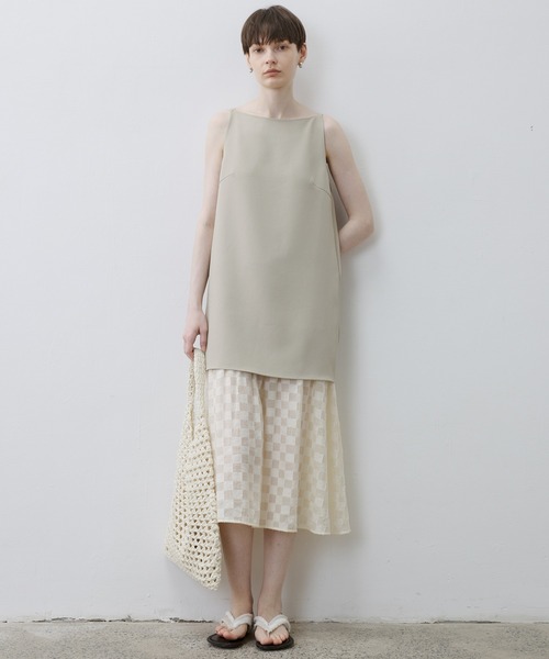 tageechita（タジチタ）の「【tageechita】レイヤードノースリーブワンピース（ワンピース・レディース・ブラック/ベージュ・S/M/L）」の18枚目の写真