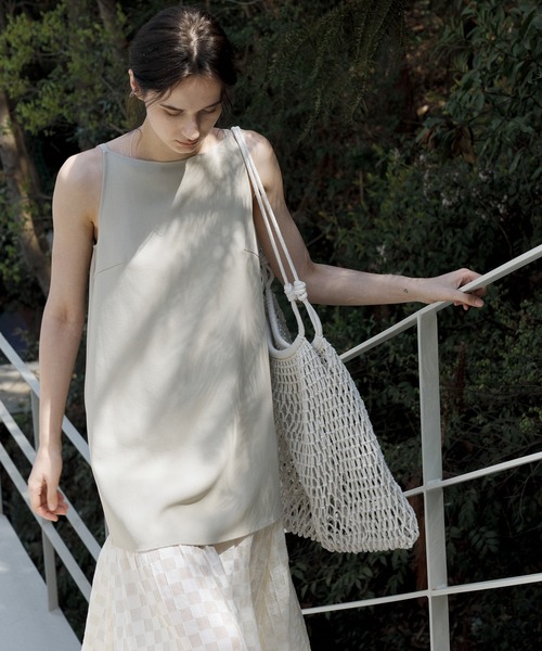 tageechita（タジチタ）の「【tageechita】レイヤードノースリーブワンピース（ワンピース・レディース・ブラック/ベージュ・S/M/L）」の15枚目の写真