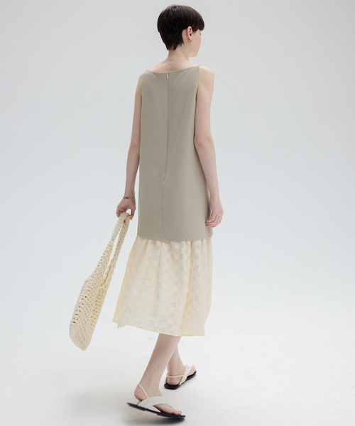 tageechita（タジチタ）の「【tageechita】レイヤードノースリーブワンピース（ワンピース・レディース・ブラック/ベージュ・S/M/L）」の12枚目の写真