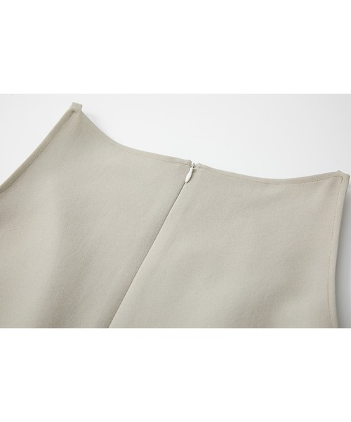 tageechita（タジチタ）の「【tageechita】レイヤードチェックストライプワンピース（ワンピース・レディース・ブラック/ベージュ・S/M/L）」の7枚目の写真