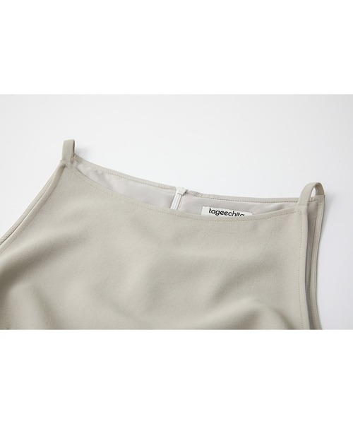 tageechita（タジチタ）の「【tageechita】レイヤードチェックストライプワンピース（ワンピース・レディース・ブラック/ベージュ・S/M/L）」の9枚目の写真