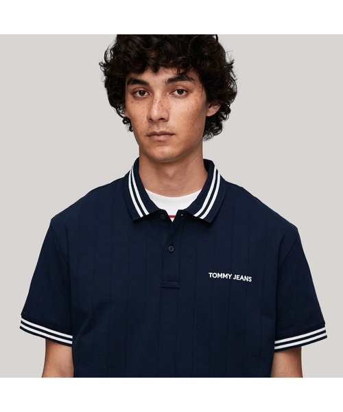 TOMMY HILFIGER（トミーヒルフィガー）の「クラシックバーシティショートスリーブポロシャツ（ポロシャツ・メンズ・ネイビー/グレー・SMALL/LARGE）」の4枚目の写真
