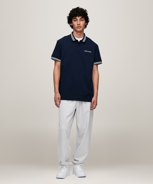 TOMMY HILFIGER（トミーヒルフィガー）の「クラシックバーシティショートスリーブポロシャツ（ポロシャツ・メンズ・ネイビー/グレー・SMALL/LARGE）」の6枚目の写真