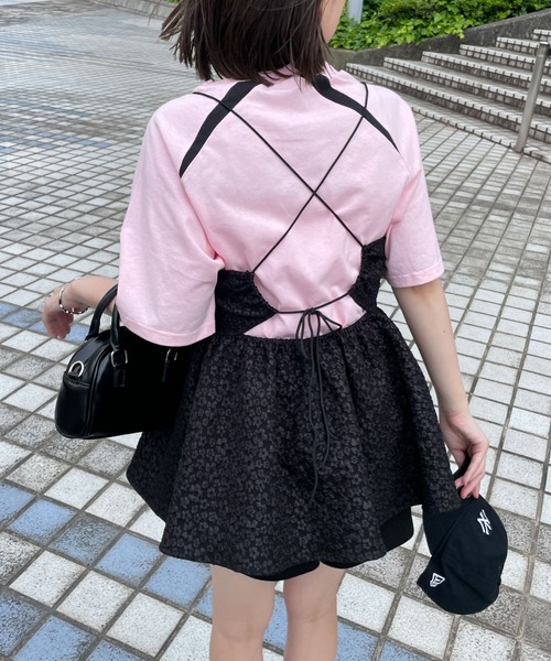 WEGO（ウィゴー）の「WEGO/バックデザインキャミチュニック（ワンピース・レディース・オフホワイト/ブラック・FREE）」の11枚目の写真