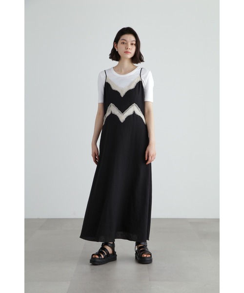 JILL STUART（ジルスチュアート）の「◆レーヨン麻キャミワンピース（ワンピース・レディース・ブラック/ブルー・2/4）」の13枚目の写真