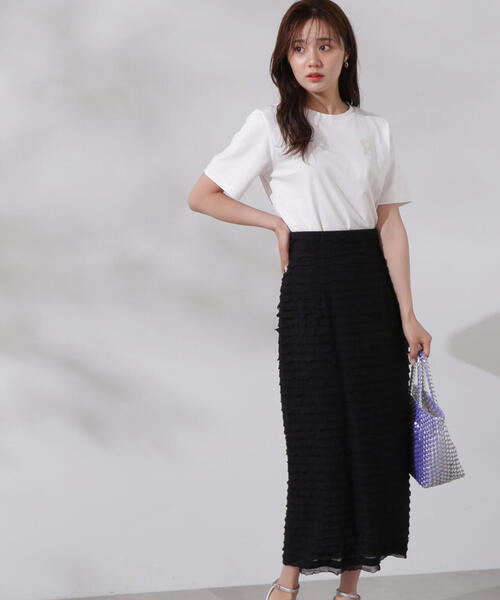 PROPORTION BODY DRESSING（プロポーションボディドレッシング）の「フリルナロータイト / 1214220703（スカート・レディース・ホワイト/ブラック・MEDIUM/SMALL）」の22枚目の写真