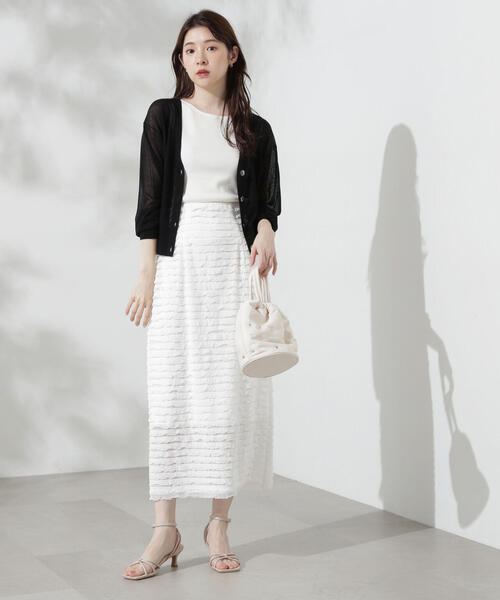 PROPORTION BODY DRESSING（プロポーションボディドレッシング）の「フリルナロータイト / 1214220703（スカート・レディース・ホワイト/ブラック・MEDIUM/SMALL）」の12枚目の写真