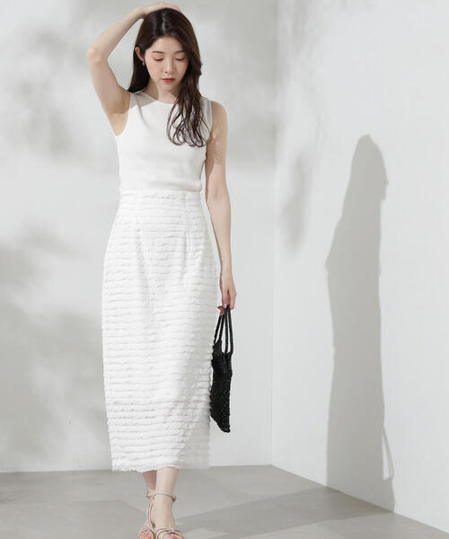 PROPORTION BODY DRESSING（プロポーションボディドレッシング）の「フリルナロータイト / 1214220703（スカート・レディース・ホワイト/ブラック・MEDIUM/SMALL）」の10枚目の写真