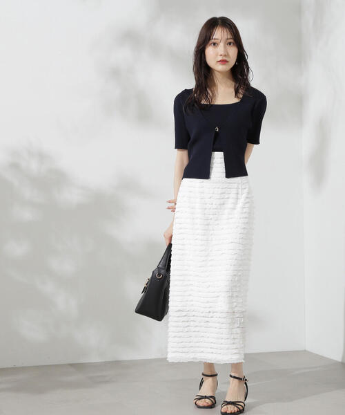 PROPORTION BODY DRESSING（プロポーションボディドレッシング）の「フリルナロータイト / 1214220703（スカート・レディース・ホワイト/ブラック・MEDIUM/SMALL）」の8枚目の写真