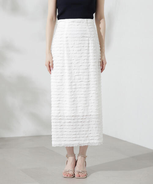 PROPORTION BODY DRESSING（プロポーションボディドレッシング）の「フリルナロータイト / 1214220703（スカート・レディース・ホワイト/ブラック・MEDIUM/SMALL）」の7枚目の写真