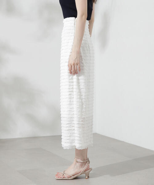 PROPORTION BODY DRESSING（プロポーションボディドレッシング）の「フリルナロータイト / 1214220703（スカート・レディース・ホワイト/ブラック・MEDIUM/SMALL）」の6枚目の写真