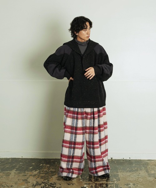 Aphlotus（アプロタス）の「片畦編み セーラーカラー コマンダーニット（ニット/セーター・メンズ・ブラック/カーキ・SMALL/MEDIUM/LARGE）」の12枚目の写真