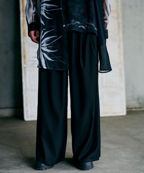 HARE（ハレ）の「【UNDERGROUND MODE】スミガラロングシャツ(HARE)（シャツ/ブラウス・メンズ・ホワイト/ブラック・FREE）」の9枚目の写真