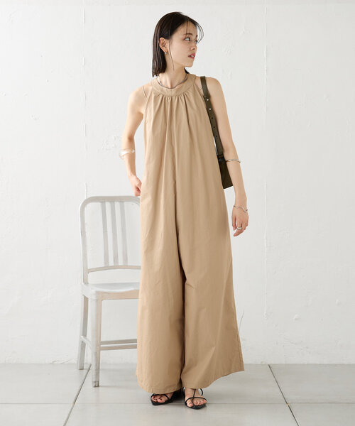 mystic(ミスティック)の「アメスリオールインワン(サロペット/オーバーオール・レディース・ブラック/ベージュ・1/2)」の2枚目の写真