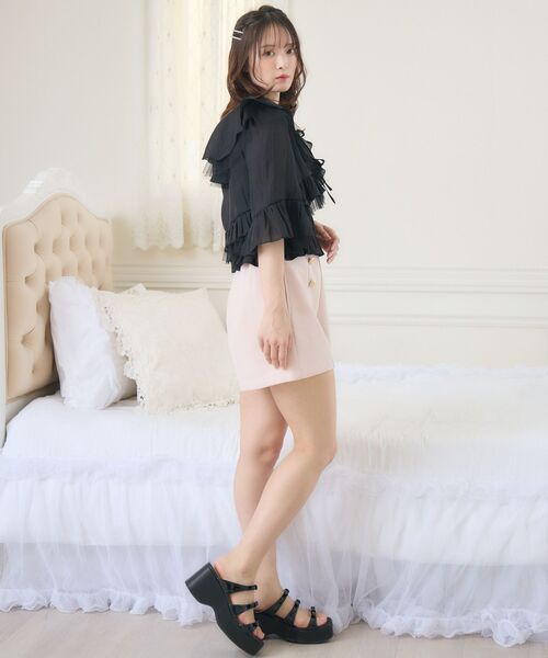 ems excite（エムズエキサイト）の「フリルリボンボレロSET（シャツ/ブラウス・レディース・ブラック/ブルー/ナチュラル・FREE）」の21枚目の写真