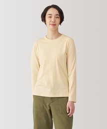 婦人　天竺編みクルーネック長袖Ｔシャツ