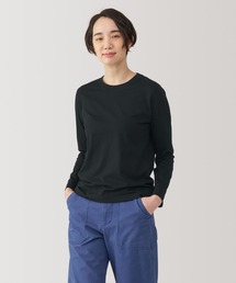 婦人　天竺編みクルーネック長袖Ｔシャツ