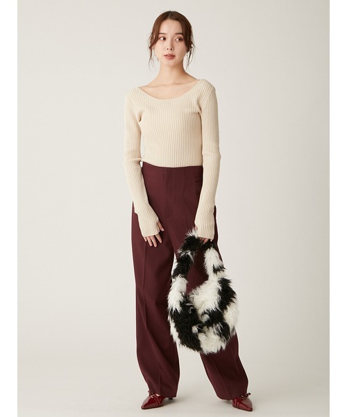 B00775 リリーブラウンLILIY BROWN スティッチストレートパンツ B00775 リリーブラウンLILIY BROWN スティッチストレートパンツ