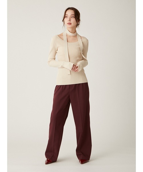 LILY BROWN(リリーブラウン)の「ウエストスリムストレートパンツ(その他パンツ・レディース・ブラック/ブルー/ワインレッド・0/1)」の12枚目の写真