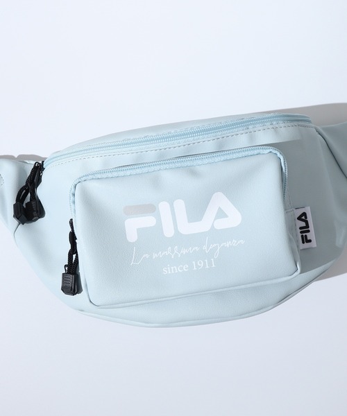 FILA（フィラ）の「ＦＩＬＡ くすみカラーボディバッグ（ボディバッグ/ウエストポーチ・メンズ・グレー/サックスブルー/ブラック/ベージュ・FREE）」の4枚目の写真