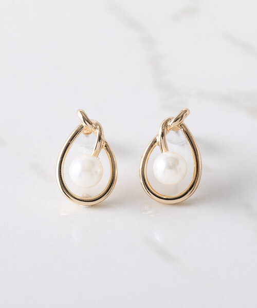 PAPILLONNER（パピヨネ）の「ノットパールピアス（ピアス（両耳用）・レディース・シルバー/ゴールド・FREE）」の13枚目の写真