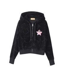 HYSTERIC GLAMOUR | FLAME LOGO柄ジャカード ショート丈パーカー(パーカー)