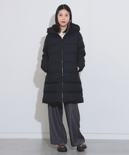 THE NORTH FACE（ザノースフェイス）の「THE NORTH FACE / ウィンドストッパーダウンシェルコート（ダウンジャケット/コート・レディース・ブラック/ベージュ・MEDIUM/LARGE）」の14枚目の写真