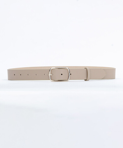 COMME CA ISM(コムサイズム)の「フェイクレザー スクエアバックルベルト(3.0cm巾)(ベルト・レディース・ブラック/ベージュ・FREE)」の4枚目の写真