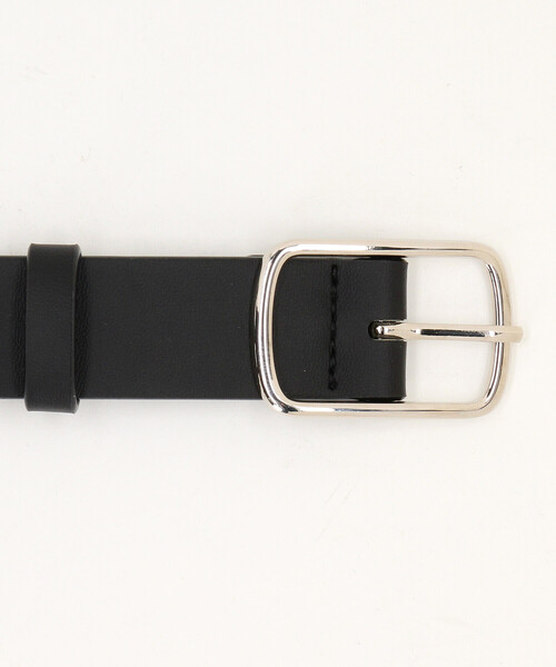 COMME CA ISM(コムサイズム)の「フェイクレザー スクエアバックルベルト(3.0cm巾)(ベルト・レディース・ブラック/ベージュ・FREE)」の6枚目の写真