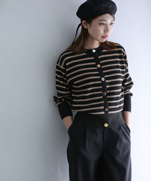 La TOTALITE（ラトータリテ）の「【TORRAZZO DONNA/トラッゾドンナ】Bijou Cardigan（カーディガン/ボレロ・レディース・ピンク/チャコールグレー/ブラック・FREE）」の2枚目の写真