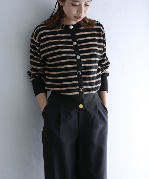 La TOTALITE（ラトータリテ）の「【TORRAZZO DONNA/トラッゾドンナ】Bijou Cardigan（カーディガン/ボレロ・レディース・ピンク/チャコールグレー/ブラック・FREE）」の6枚目の写真