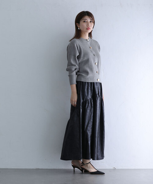 La TOTALITE（ラトータリテ）の「【TORRAZZO DONNA/トラッゾドンナ】Bijou Cardigan（カーディガン/ボレロ・レディース・ピンク/チャコールグレー/ブラック・FREE）」の7枚目の写真