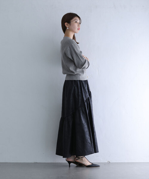 La TOTALITE（ラトータリテ）の「【TORRAZZO DONNA/トラッゾドンナ】Bijou Cardigan（カーディガン/ボレロ・レディース・ピンク/チャコールグレー/ブラック・FREE）」の8枚目の写真