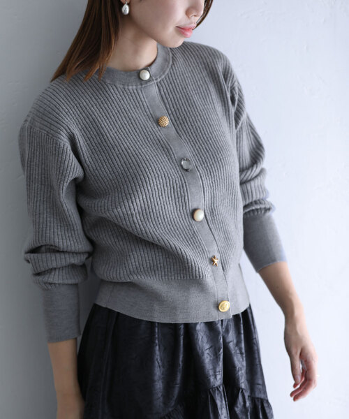 La TOTALITE（ラトータリテ）の「【TORRAZZO DONNA/トラッゾドンナ】Bijou Cardigan（カーディガン/ボレロ・レディース・ピンク/チャコールグレー/ブラック・FREE）」の9枚目の写真