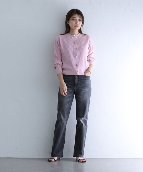 La TOTALITE（ラトータリテ）の「【TORRAZZO DONNA/トラッゾドンナ】Bijou Cardigan（カーディガン/ボレロ・レディース・ピンク/チャコールグレー/ブラック・FREE）」の10枚目の写真