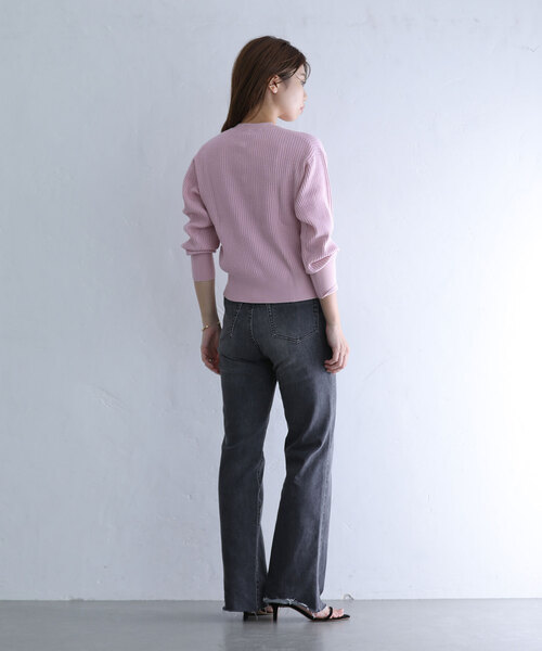 La TOTALITE（ラトータリテ）の「【TORRAZZO DONNA/トラッゾドンナ】Bijou Cardigan（カーディガン/ボレロ・レディース・ピンク/チャコールグレー/ブラック・FREE）」の11枚目の写真