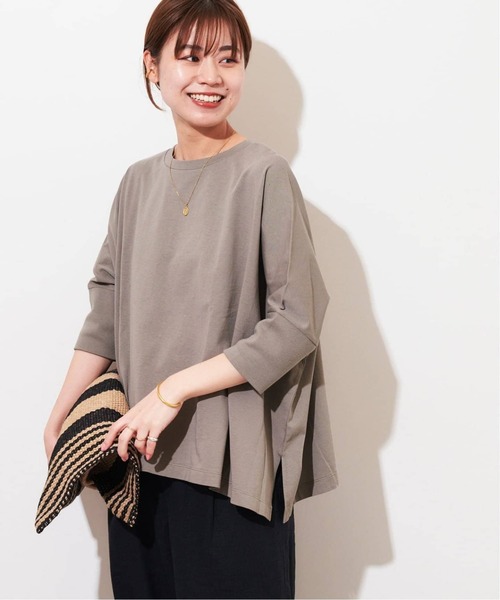 JOURNAL STANDARD relume（ジャーナルスタンダード　レリューム）の「《追加4》MVSコットンワイドプルオーバー（Tシャツ/カットソー・レディース・グレー/ライトグレー/ブラック・FREE）」の3枚目の写真