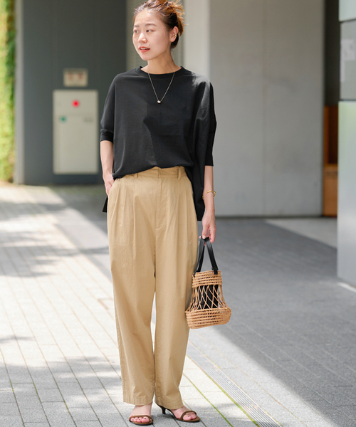 JOURNAL STANDARD relume（ジャーナルスタンダード　レリューム）の「《追加4》MVSコットンワイドプルオーバー（Tシャツ/カットソー・レディース・グレー/ライトグレー/ブラック・FREE）」の18枚目の写真