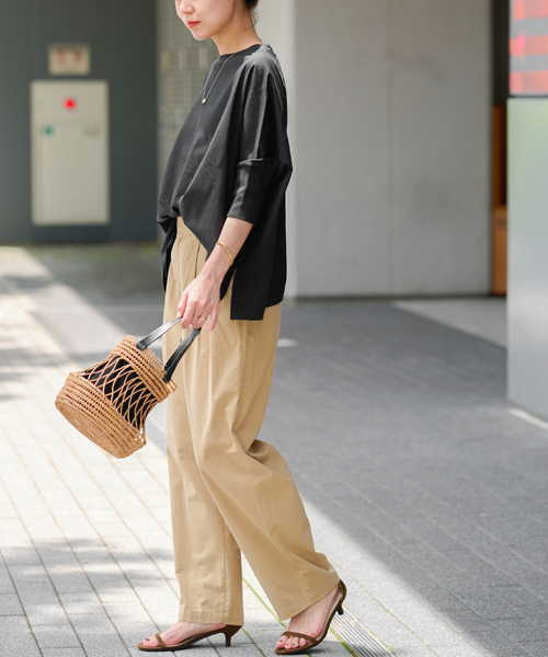 JOURNAL STANDARD relume（ジャーナルスタンダード　レリューム）の「《追加4》MVSコットンワイドプルオーバー（Tシャツ/カットソー・レディース・グレー/ライトグレー/ブラック・FREE）」の20枚目の写真